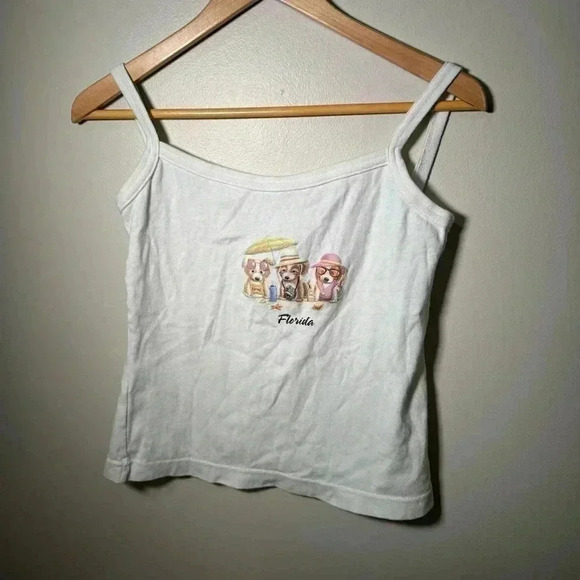 Vintage Florida dogs cami tank top L - Picture 4 of 5